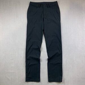 Lululemon Mens 28 Black Chino ABC Pant Classic Tapered Warpstreme M5335S 28x32